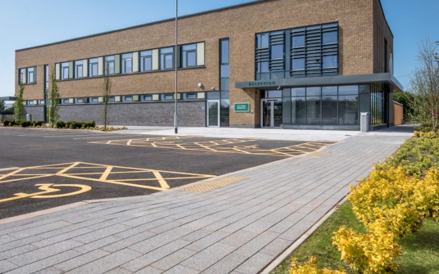 Ballymena Ambulance Station and car park in Northern Ireland
