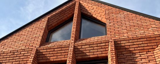 Red brick modern house