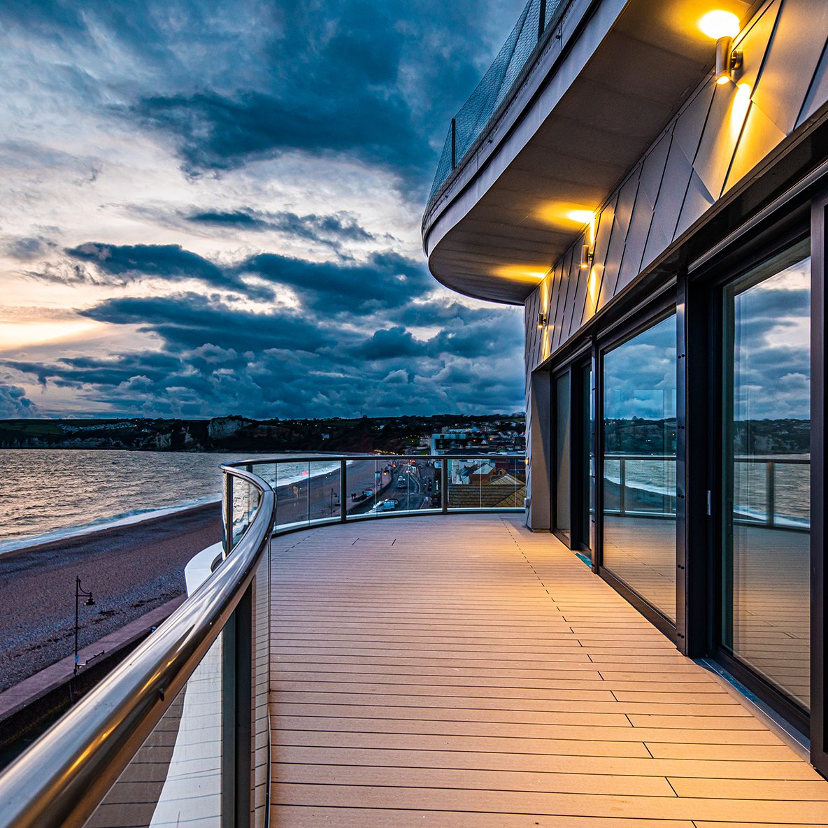 Seaton Beach apartment building overlooking the sea