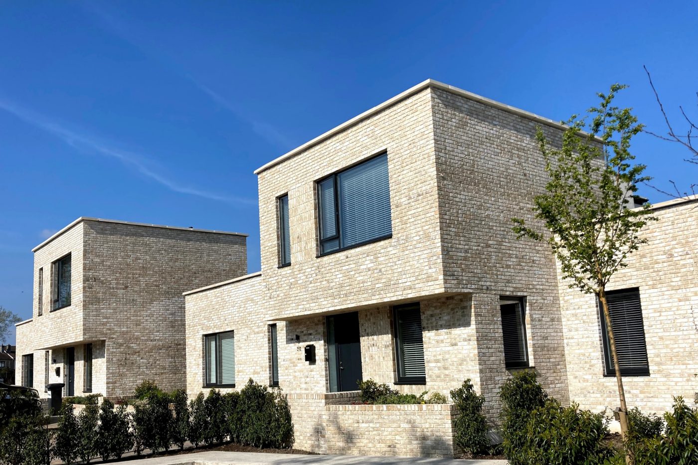 Large modern semi-detached houses