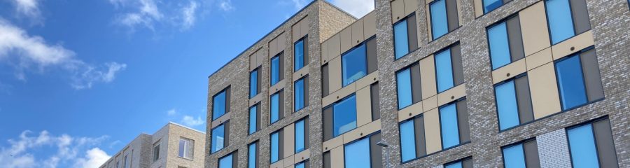Bathroom with brick slip feature wall