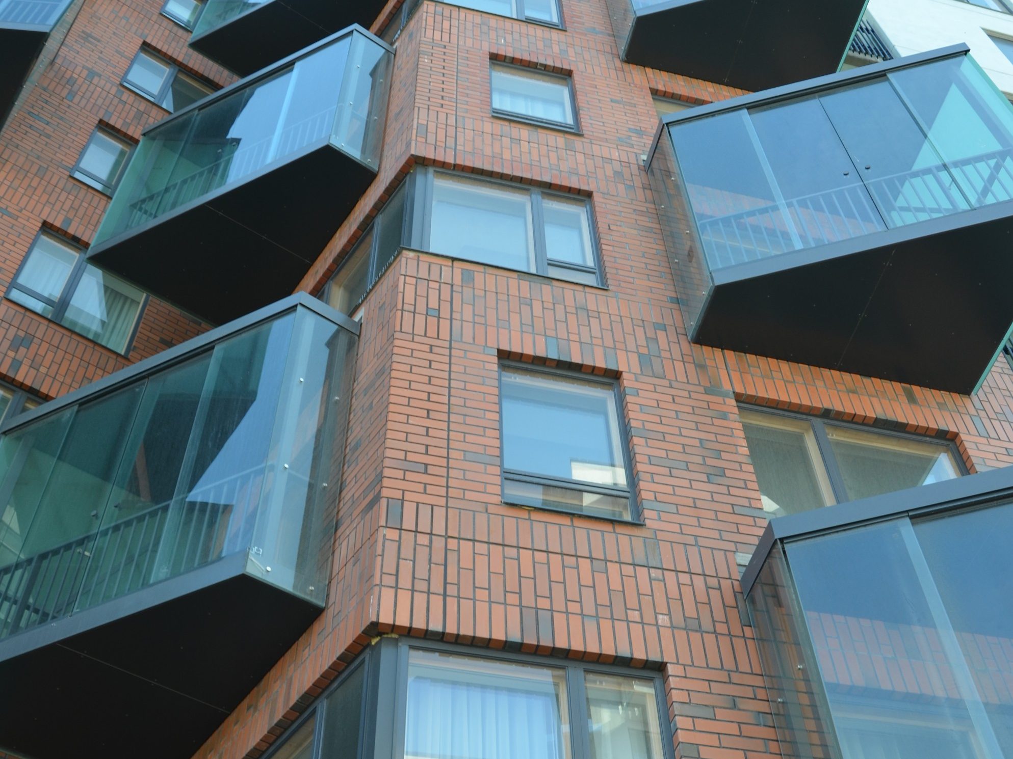 Exterior of modern apartment building