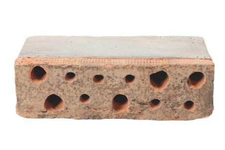 Bumble bee brick, a brick with holes bored into it for bugs