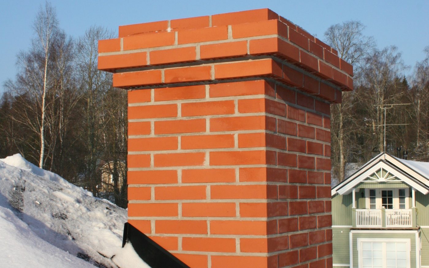 Red brick chimney
