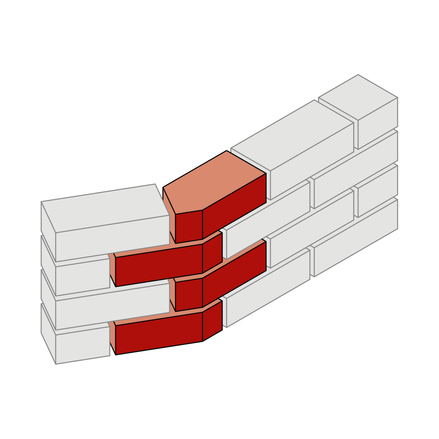 Concrete block 45 degree corner clearance