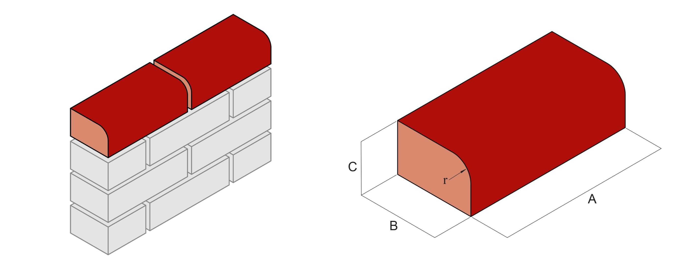 BN.6 Single Bullnose Stretcher On Flat Wienerberger UK