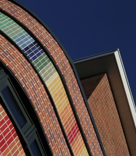 Colourful Corium brick tile cladding on building exterior