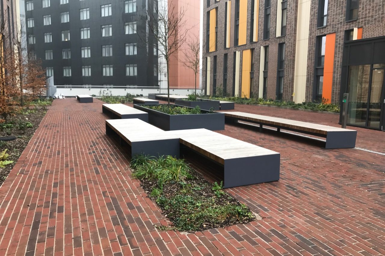 Clay paver path