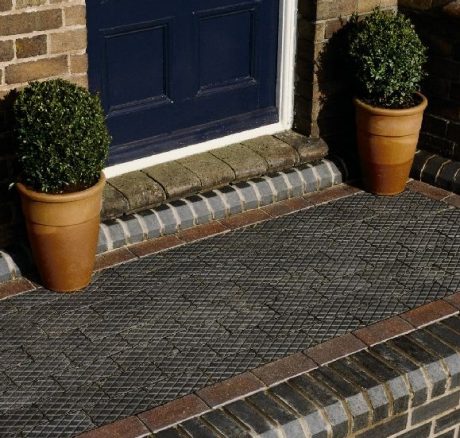 Clay paved doorstep