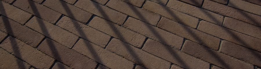 Brown clay pavers