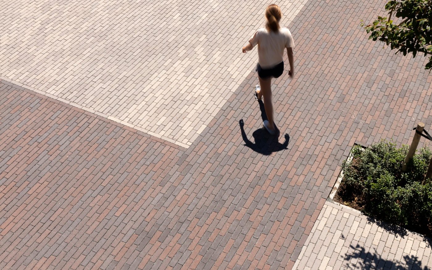 Permeable paving used outside Darwin Hall