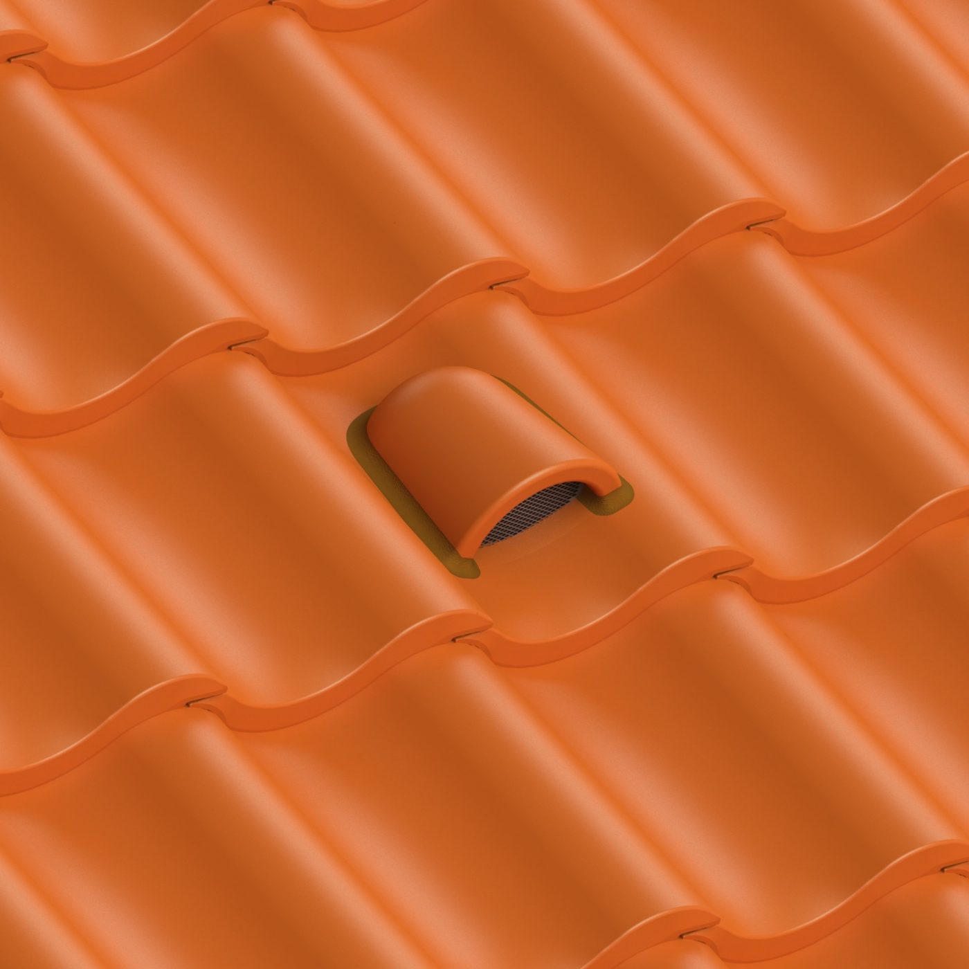 Finished roof with cowl ventilator