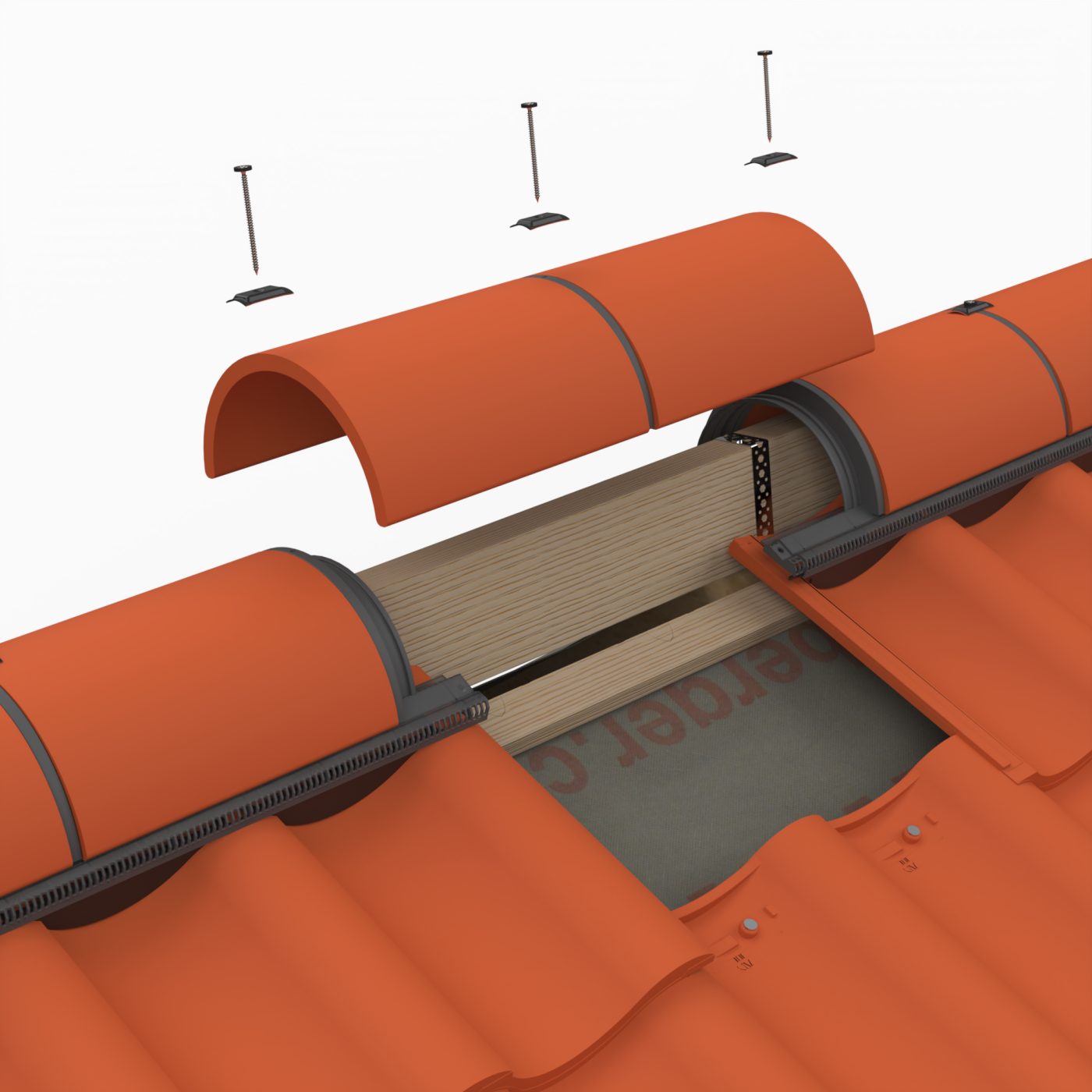 Diagram of dry ridge system components