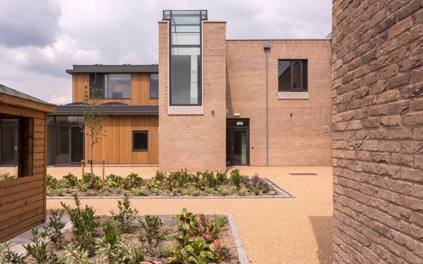Outdoor garden area at Bedwas Mental Health Facility