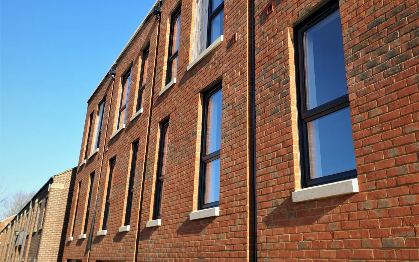 closer shot of the brick used for the modern 2 storey homes