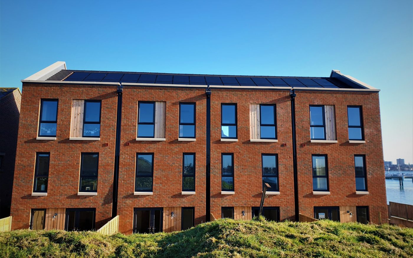 Three storey mordern terraced houses using Wienerberger Olde Heritage Antique brick