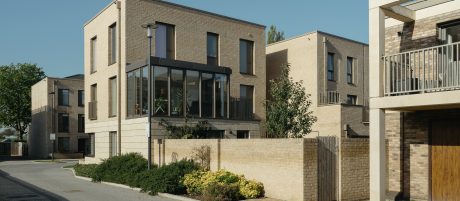 Exterior of modern renovation of factory