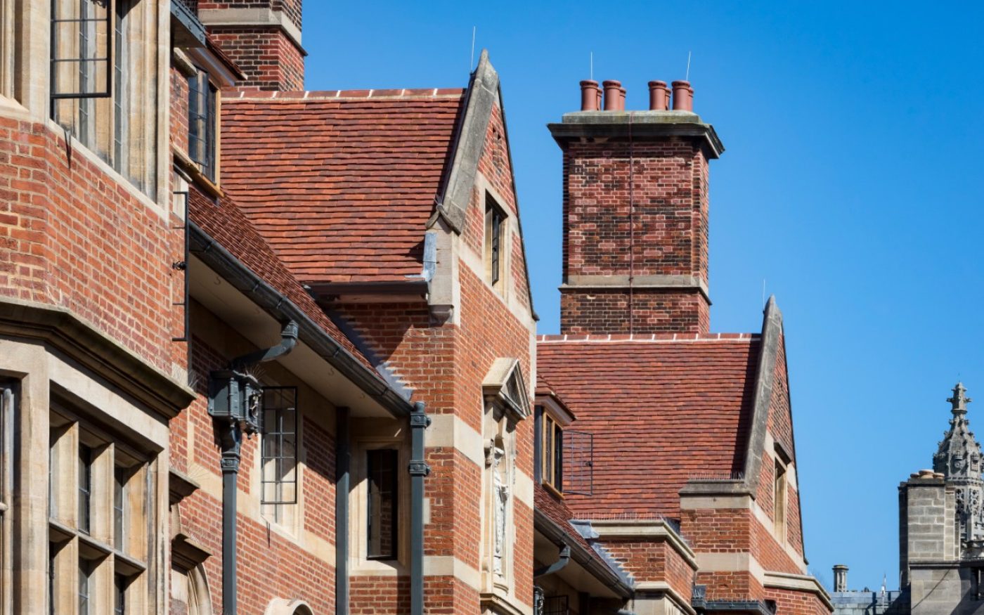 Queens College, University of Cambridge, roof and chimneys