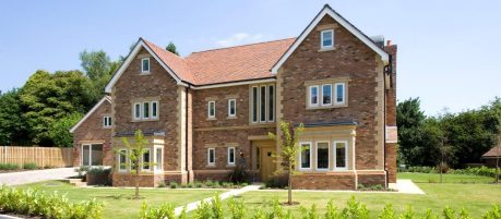 Beautiful modern detached house in traditional style with red brickwork