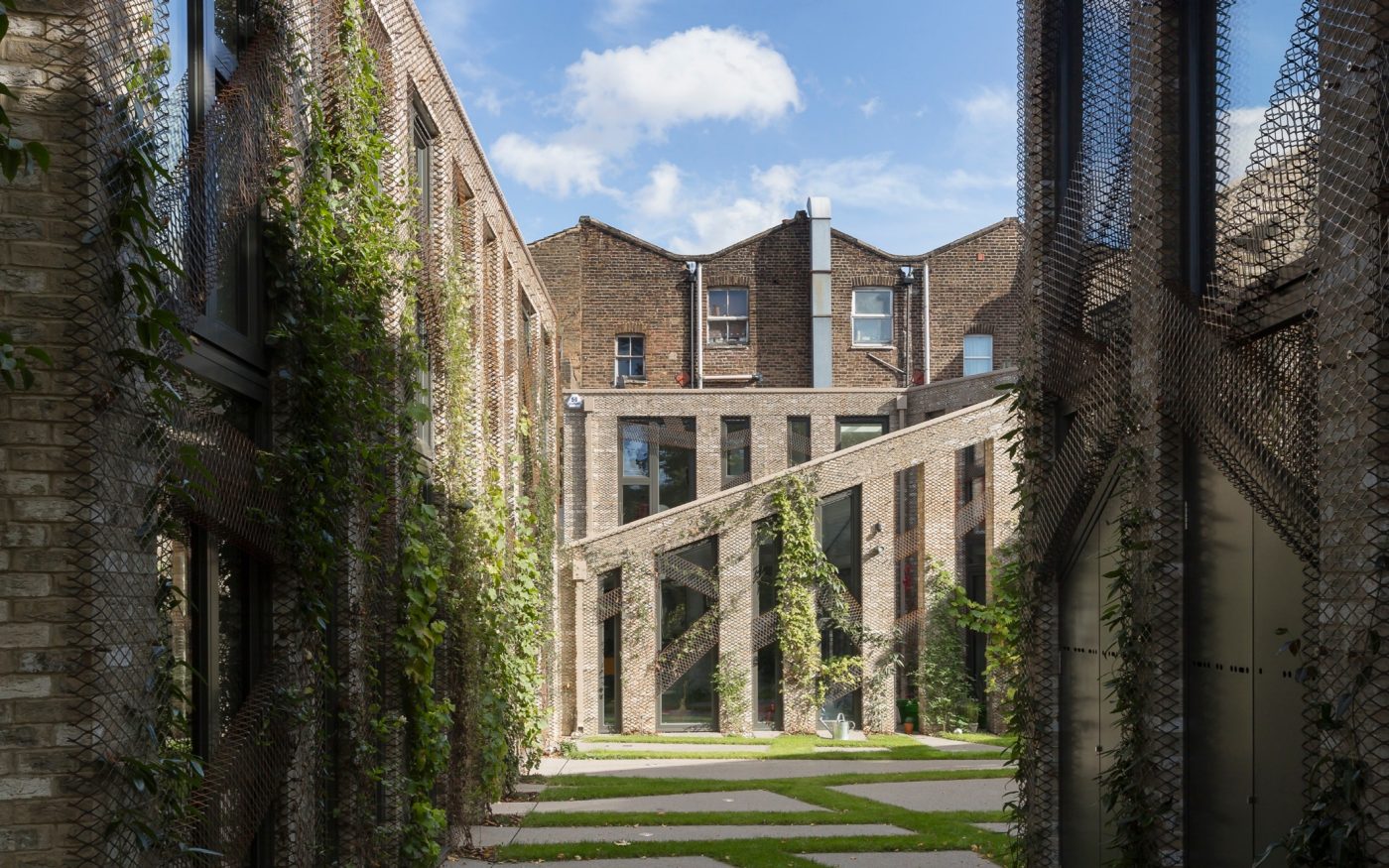 Beautiful green courtyard of Forest Mews