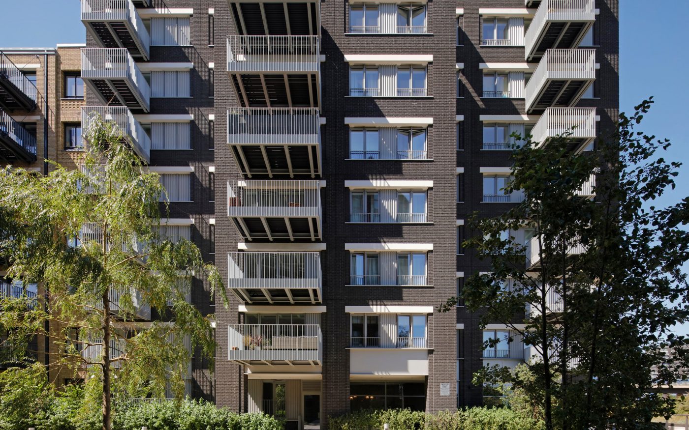 Image showing Wienerberger bricks used on high-rise building for Goodluck Hope case study with tree next to building
