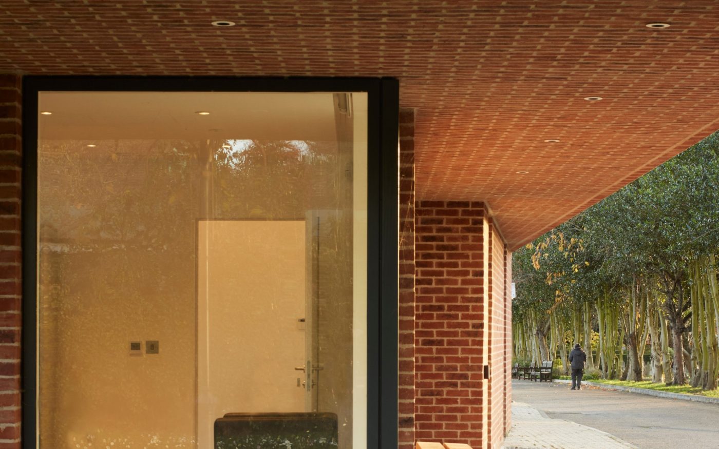 Gunnersbury Cemetery large window in brick building
