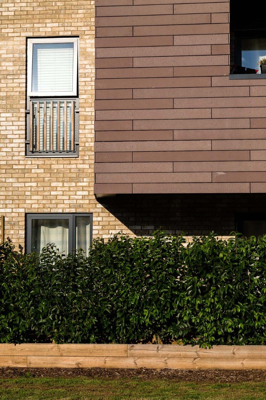 Window in modern brick building