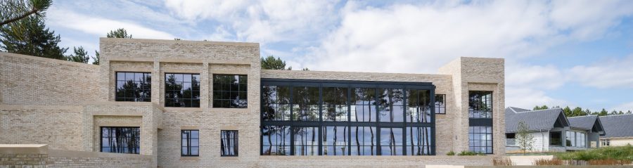 Exterior of grand modern home