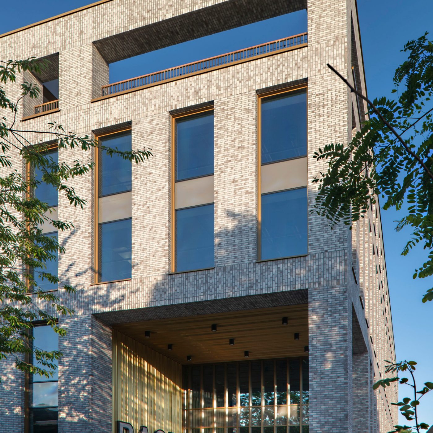 Architecture of modern office building with contemporary facade