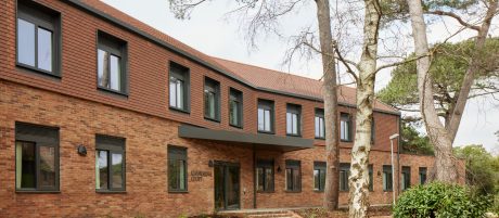 Entrance to the modern Kimmeridge Court in Poole