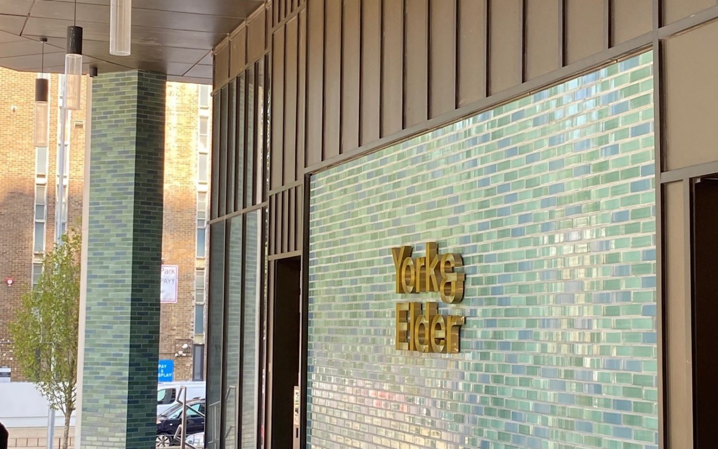 Entrance to the Longley Building apartment block