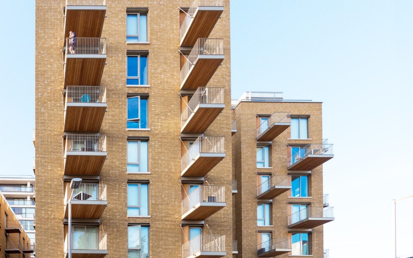 Balconies on modern London building
