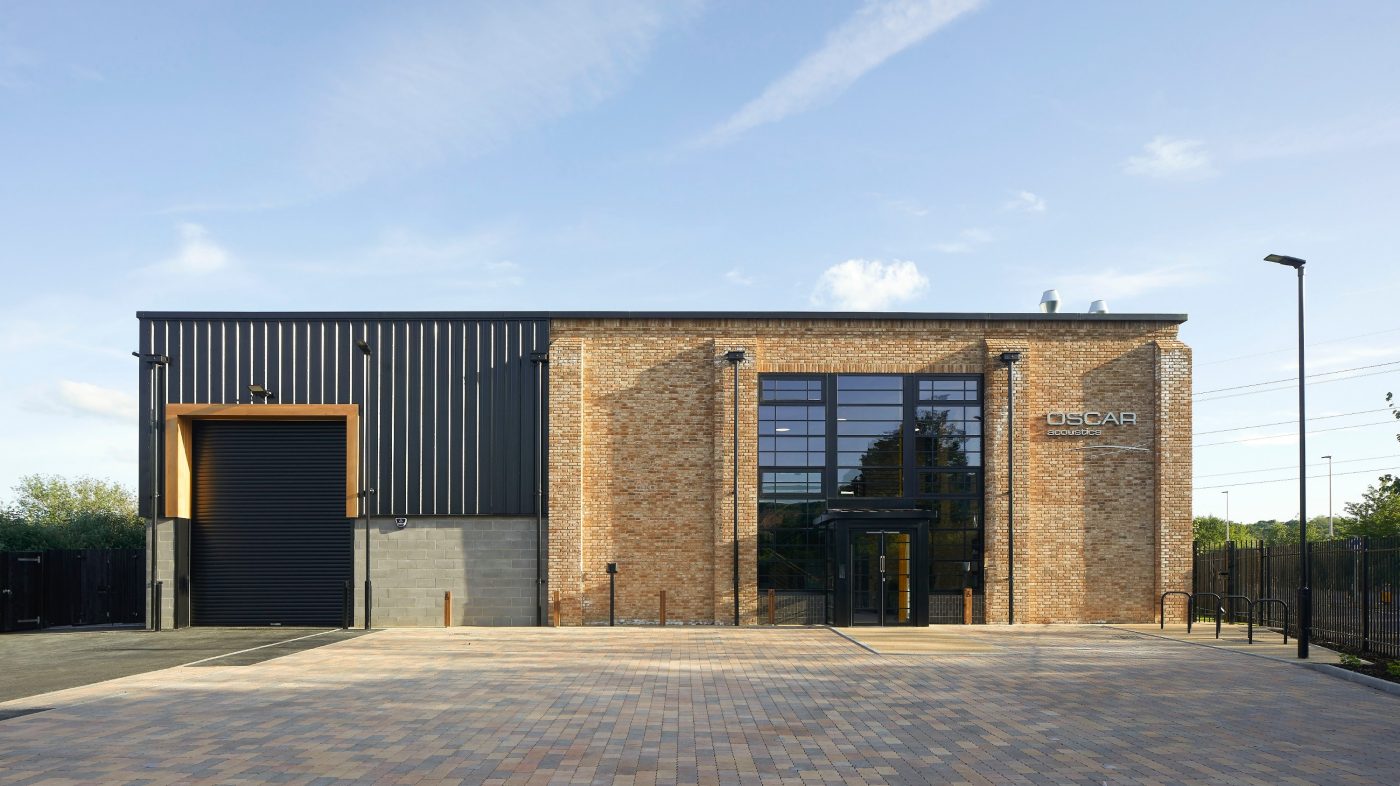 Entrance to Oscar Acoustics Headquarters in Kent
