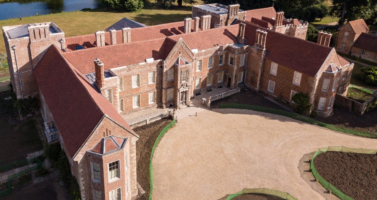 The Vyne stately home, roof renovation with Keymer tiles