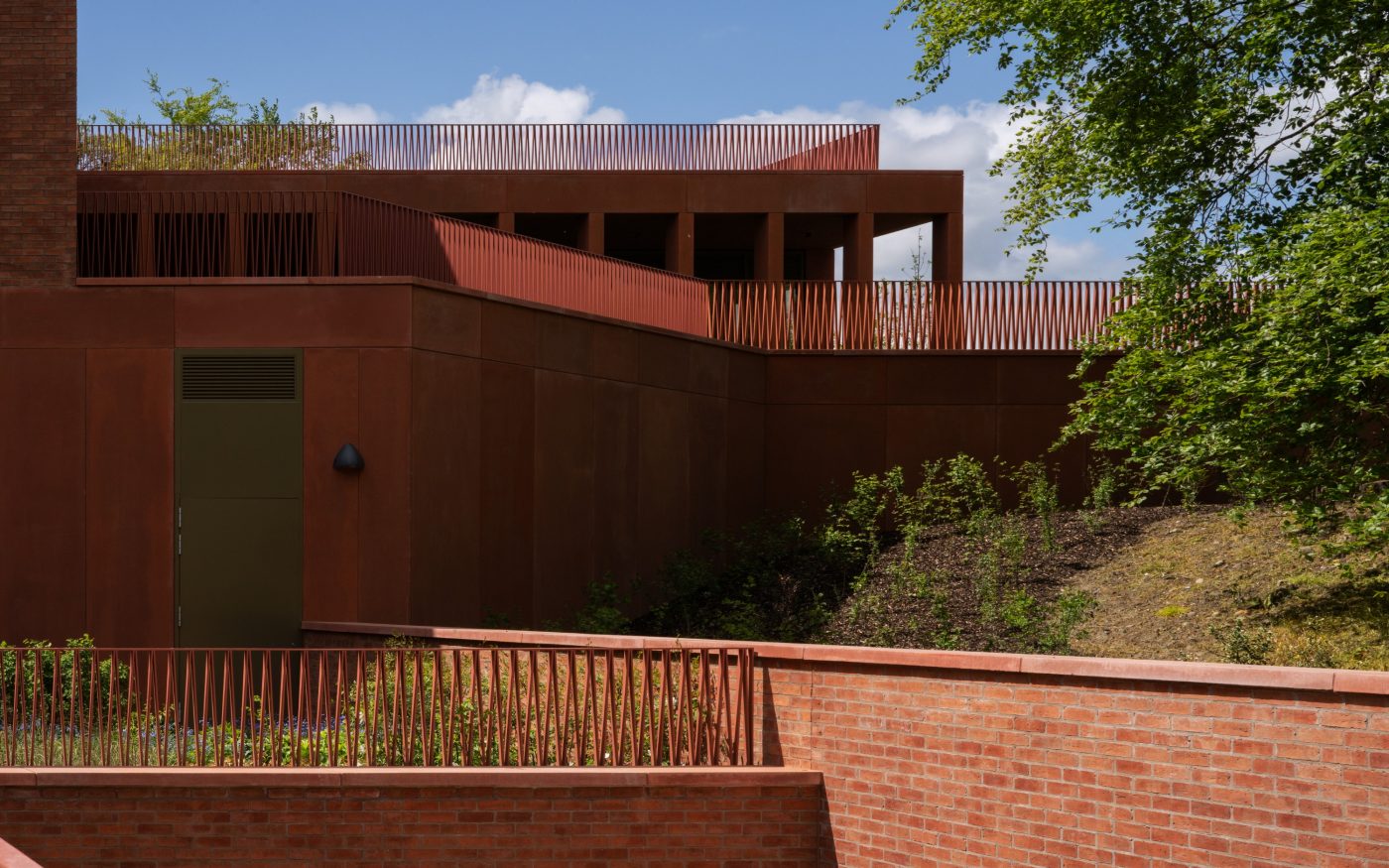 Side shot of the building using