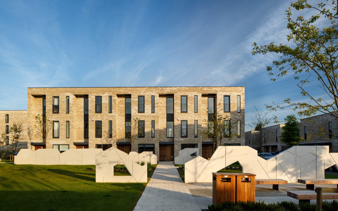 Contemporary style development with communal spaces