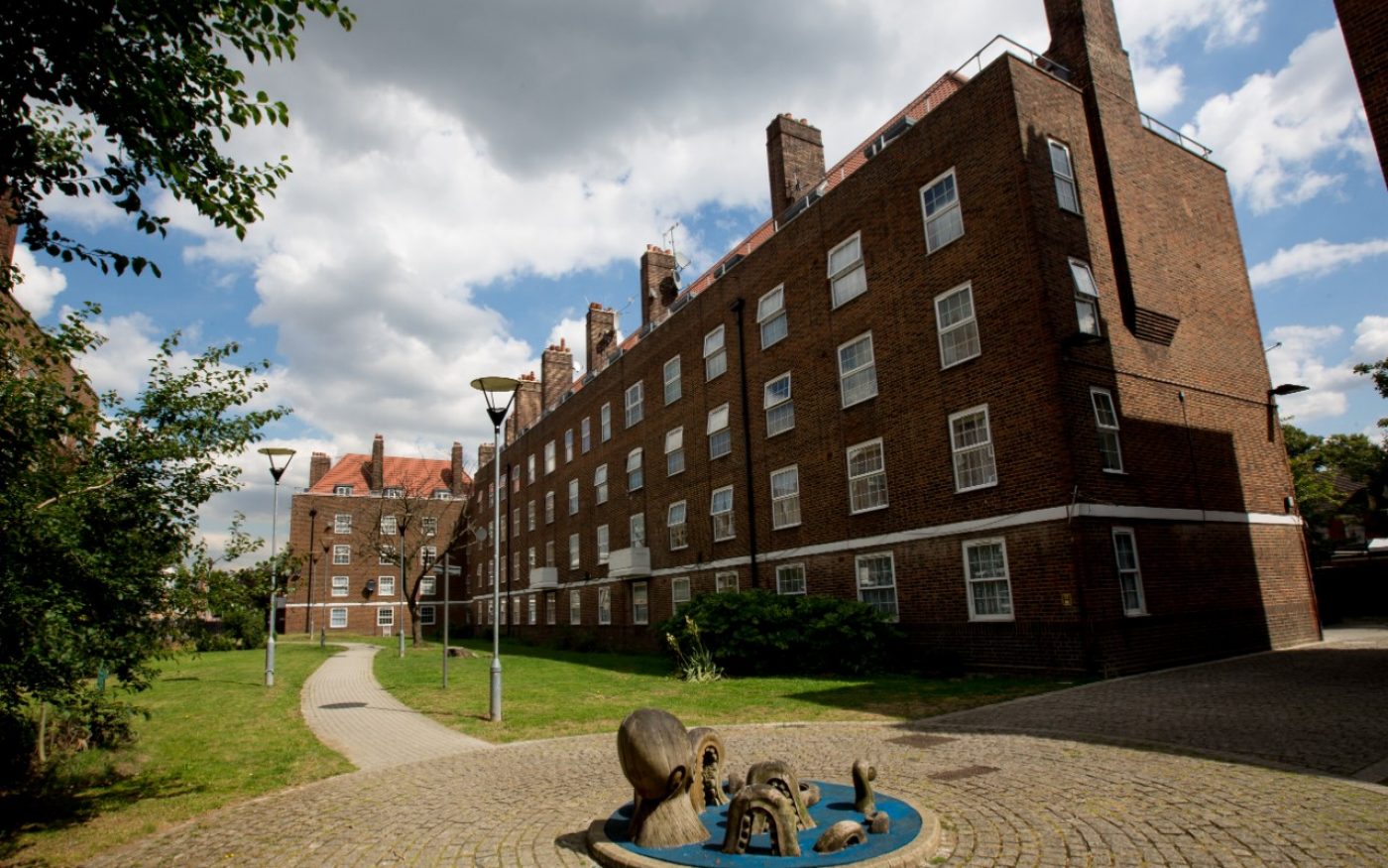 Courtyard outdoor space for the Sidlaw Housing