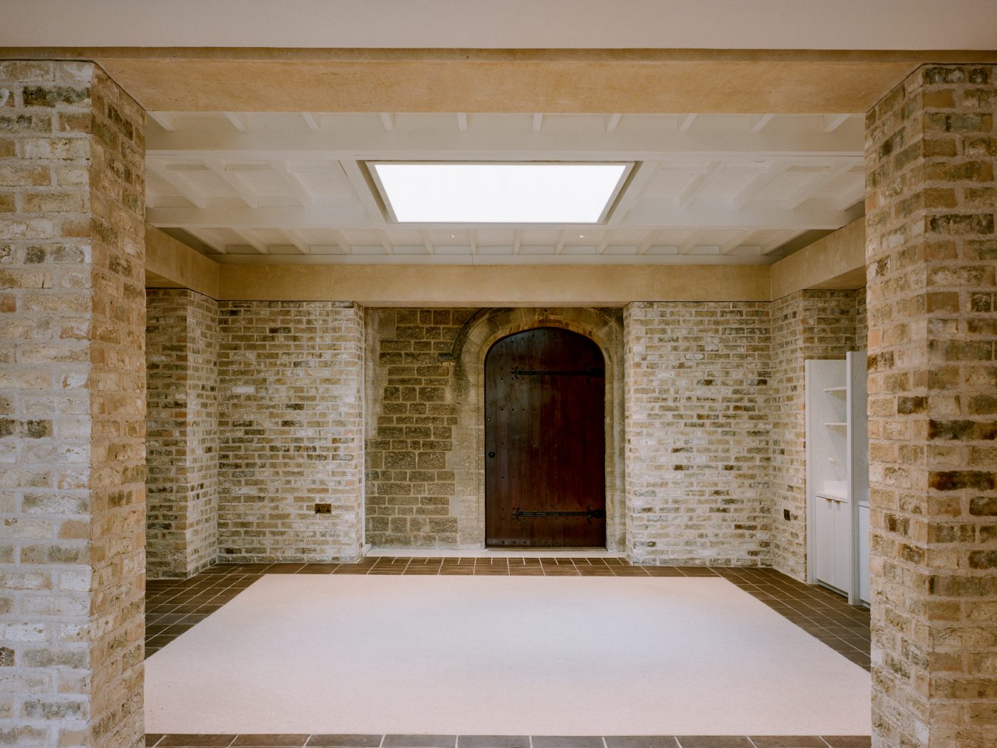 Internal View of exposed brick wall of St Mary's Convent in Wantage