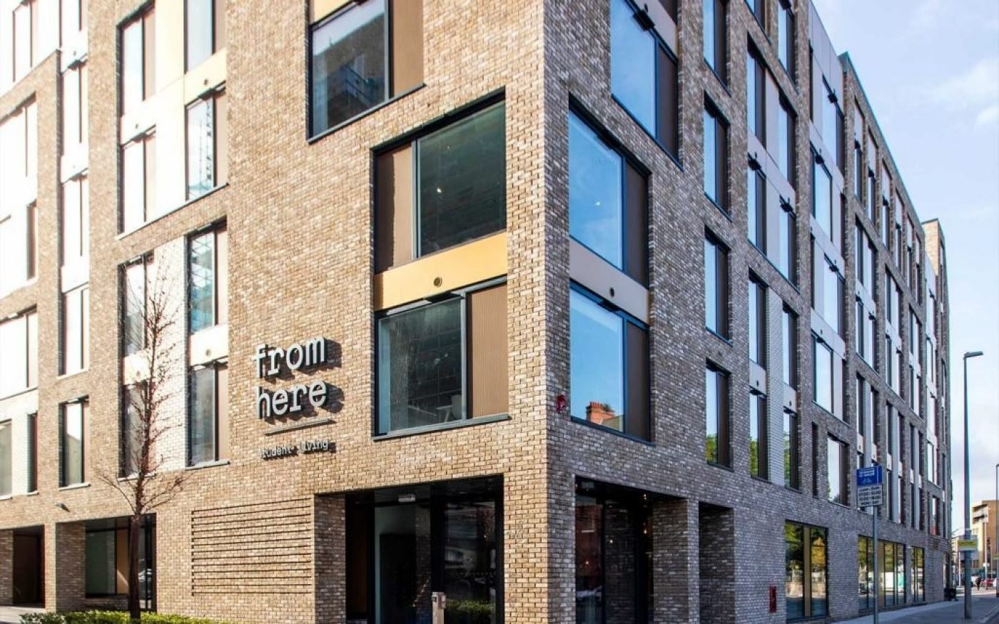 Modern buff multi-storey student accommodation