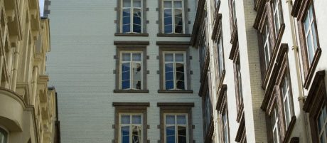 Savoy Hotel built in white glazed brick 