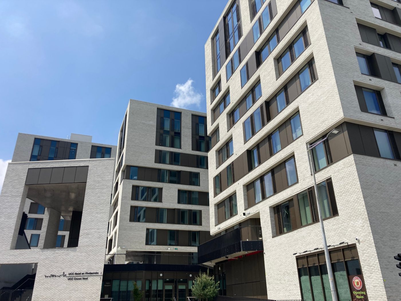 front entrance to the student accommodation building