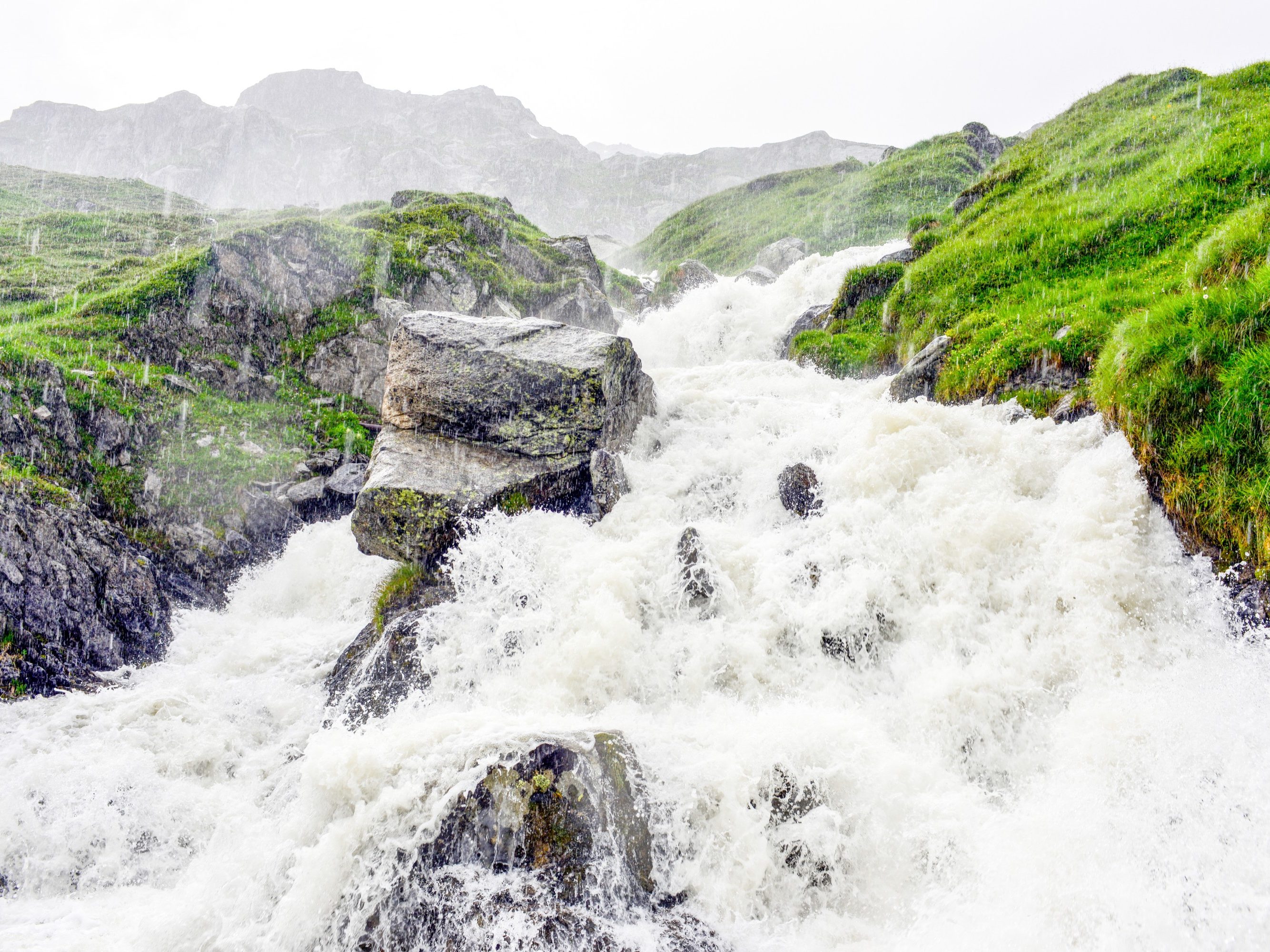 The Swiss Alps and river where Wienerberger Clay is produced