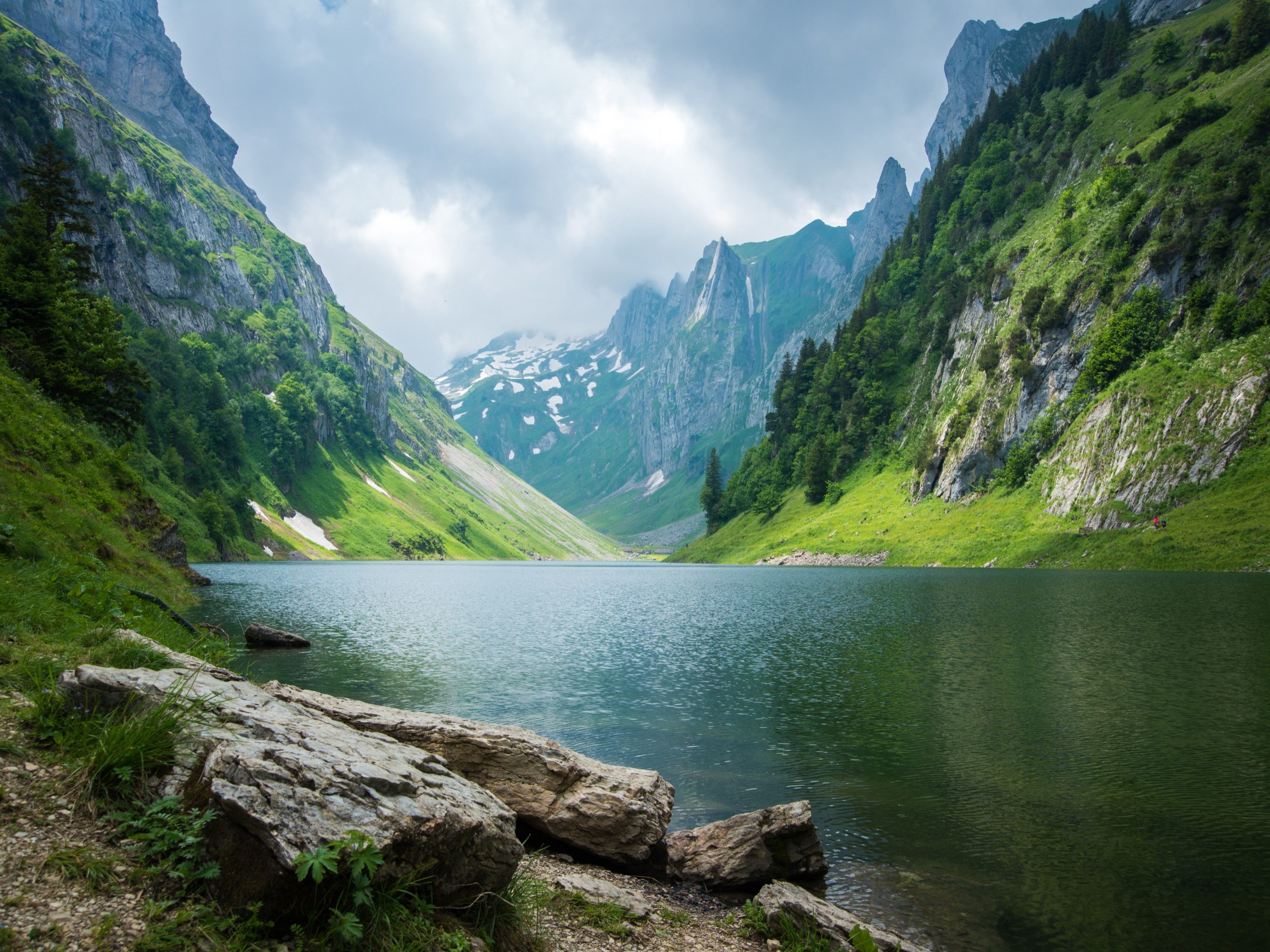 The Swiss Alps and river experiencing rain and weather to carry Wienerberger clay along