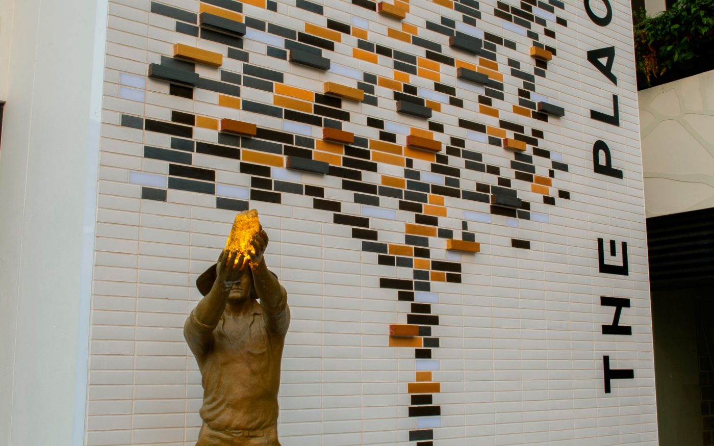 Corium brick cladding tree artwork