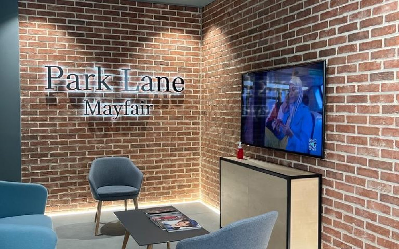 Reception of Park Lane with brick slip walls