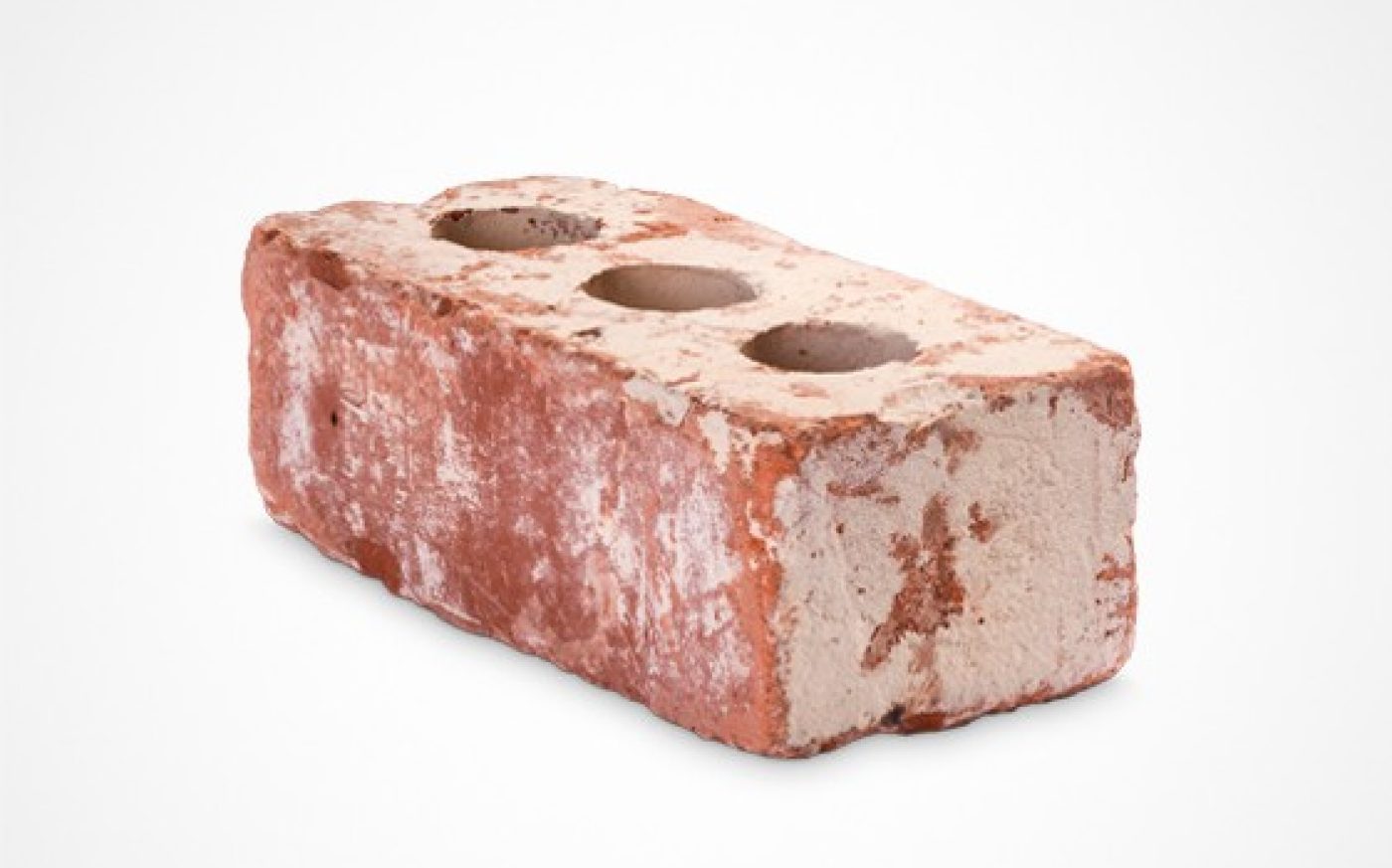 Single red extruded brick