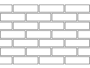 Stretcher bond pattern