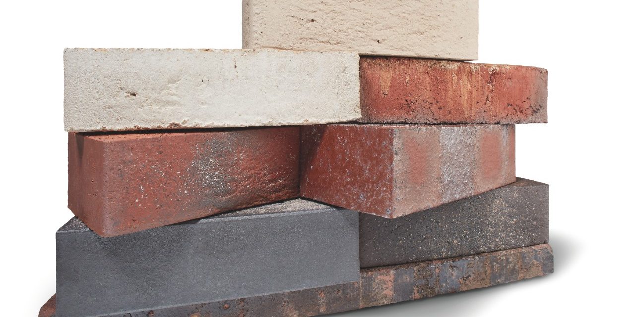 Close up of Porotherm interlocking clay block walling system