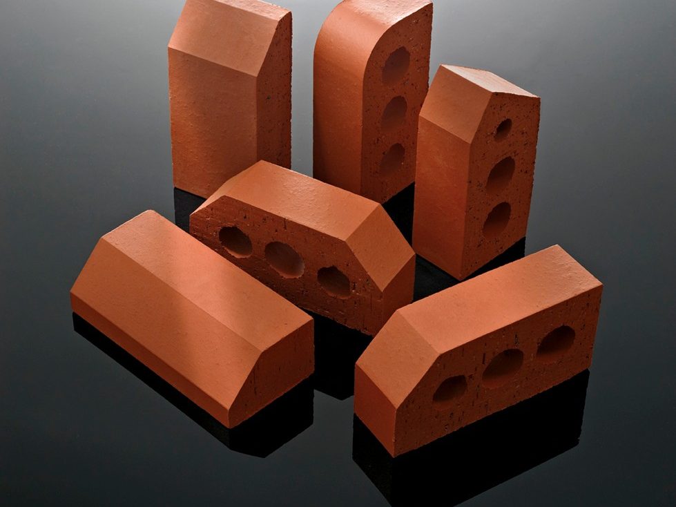 Selection of red special bricks