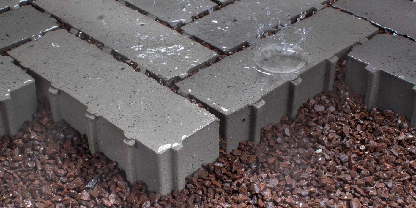 The purpose of Aquata pavers as an effective water drainage solution does not affect their versatility as a high-design landscaping option for commercial and domestic projects